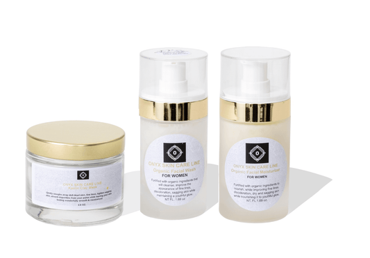 Organic Three Step Facial System - Wash, Moisturizer & Kaolin Mud Mask - For WOMEN-0