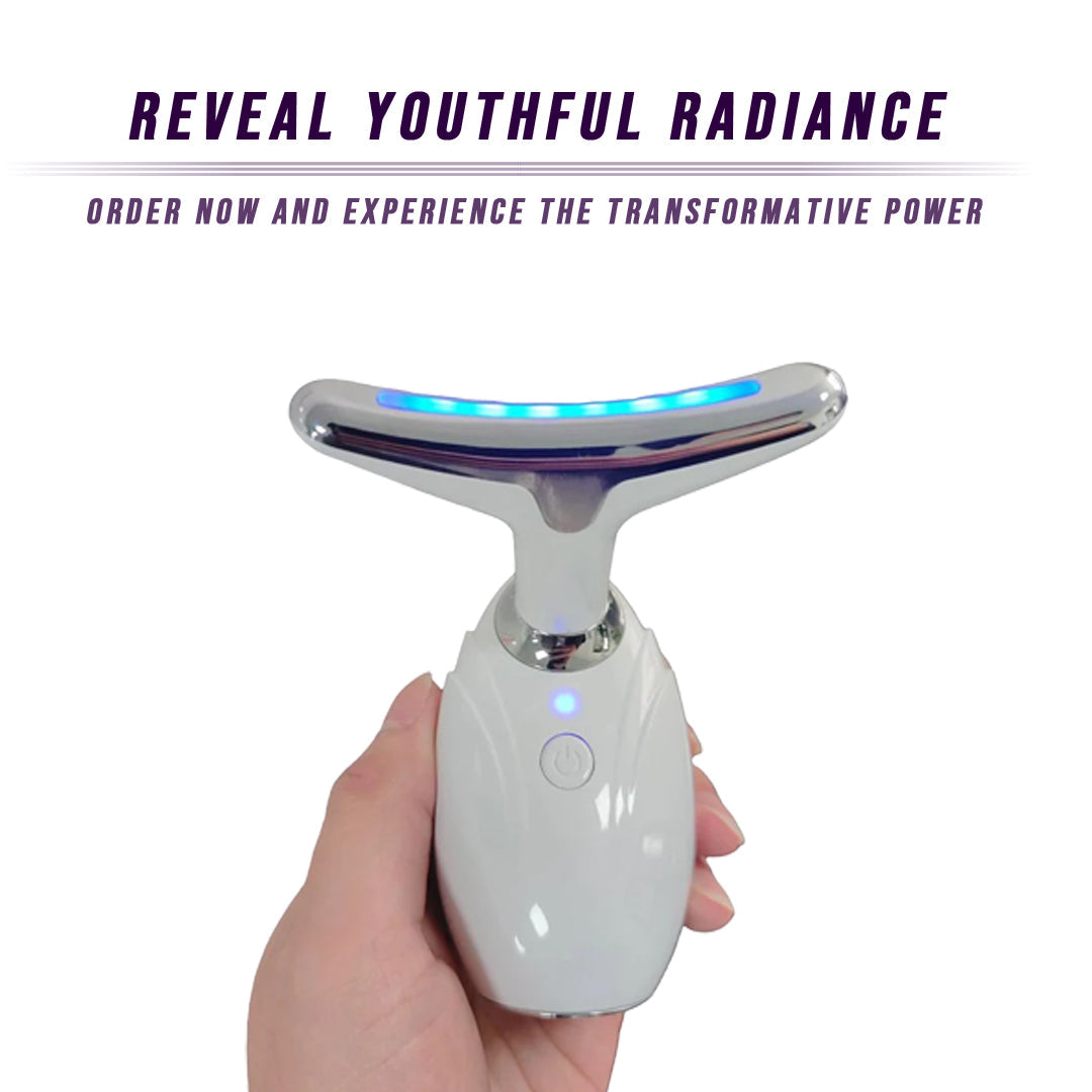 Dispositivo de terapia LED para lifting de cuello y rostro